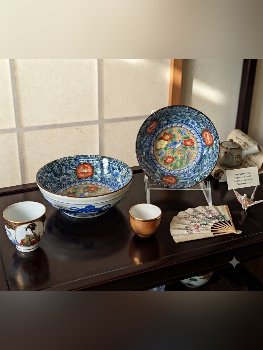 2 Vintage Japanese Juzan Gama Arita Ware Porcelain Rice/Cereal Bowl Signed